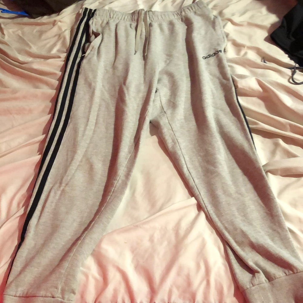 Grey adidas joggers men’s large